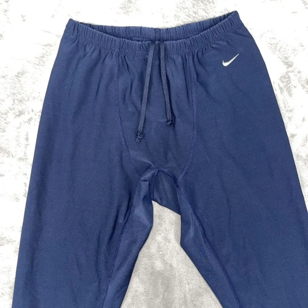 Nike Alpha Project Pants Womens Sz L Compression Blue Athletic Drawstring Tights